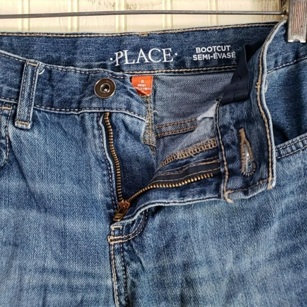 The Children's Place Jeans Boys 8 Husky Blue Bootcut Denim Ethiopia Casual